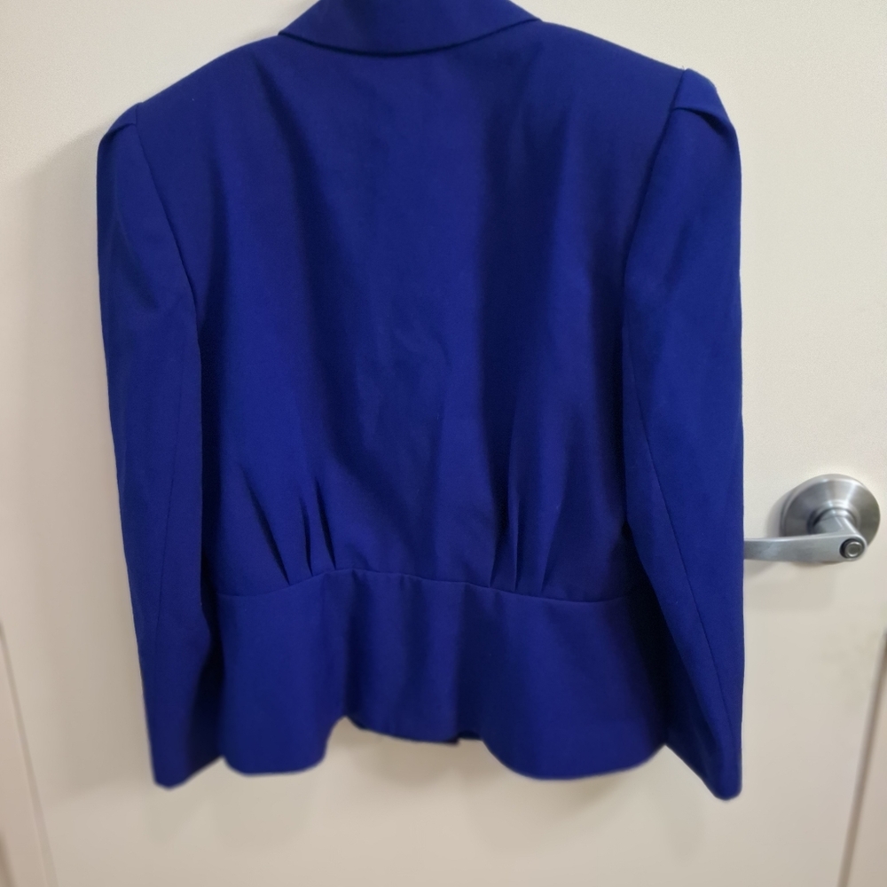 Le Suit Paris Of New York Royal Blue Womens Blazer 14 - Picture 9 of 9